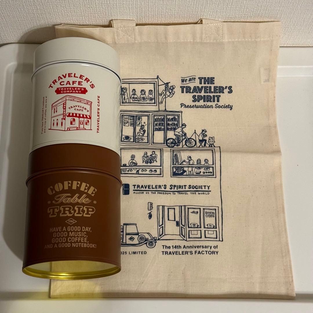 トラベラーズファクトリーコーヒー缶とトートバックセット 14周年記念コーヒー缶、10月6日より抽選予約受付開始！ - TRAVELER'S
