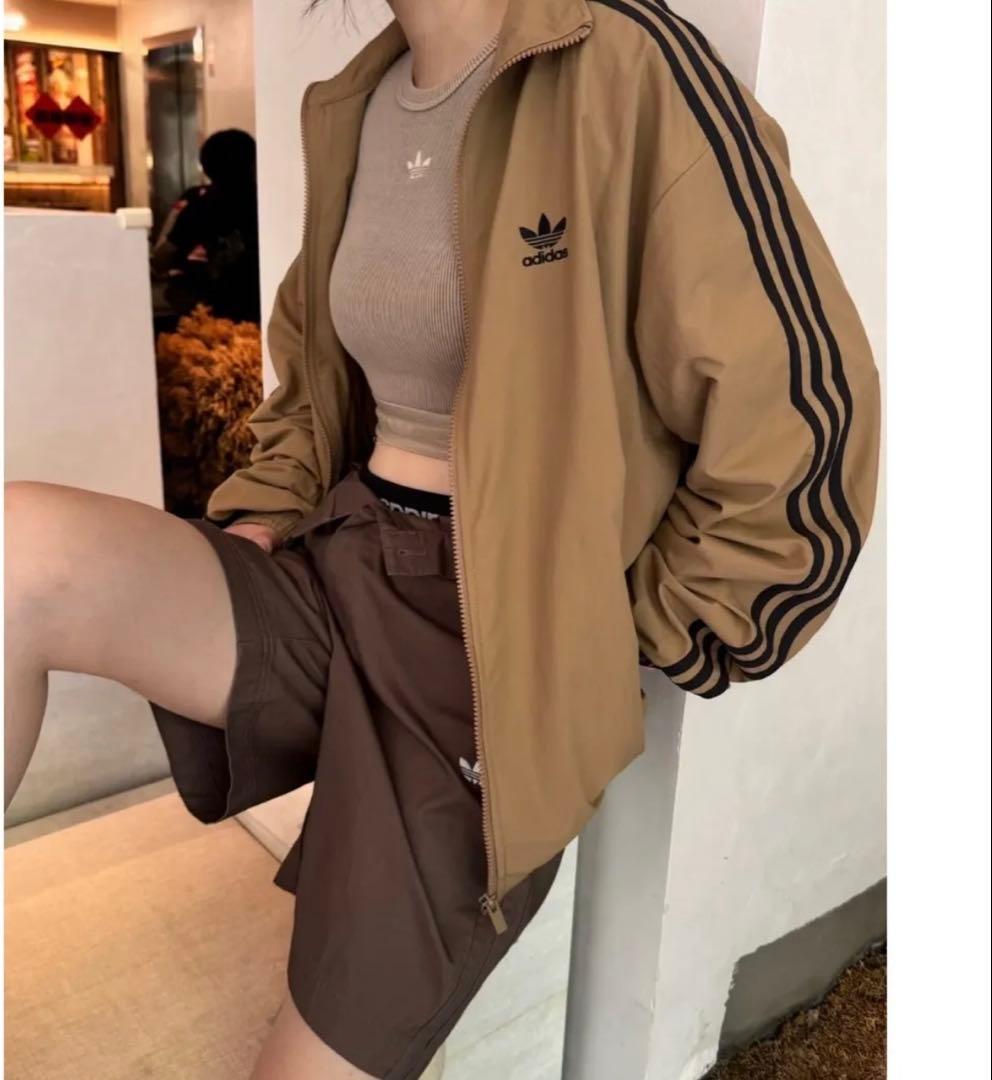 新品 XL】アディダス トラックジャケットトップジャージ ブラウン茶