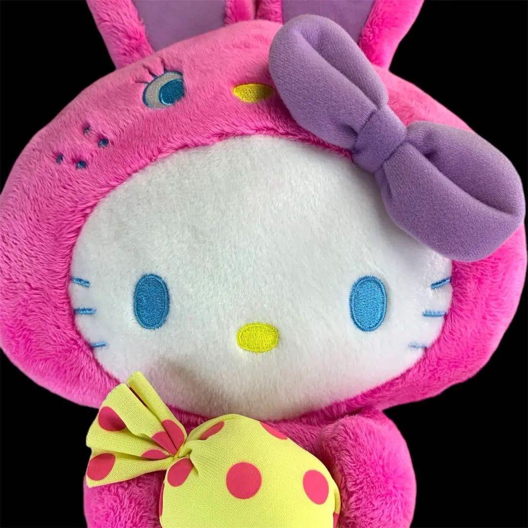 平成レトロ】 ハローキティ カラフルバニー 2L スイーツ BIGぬいぐるみ