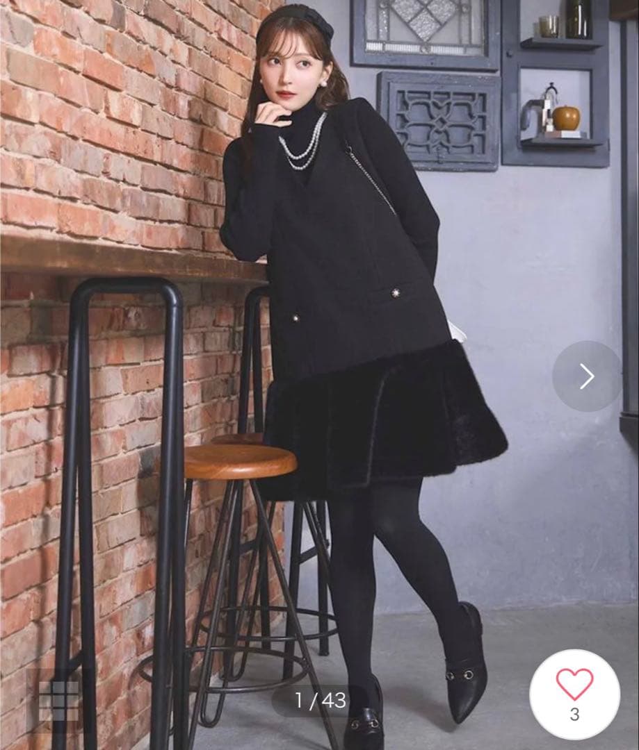 SWINGLE スウィングル ヘムファーVネックジャンパースカート - メルカリ