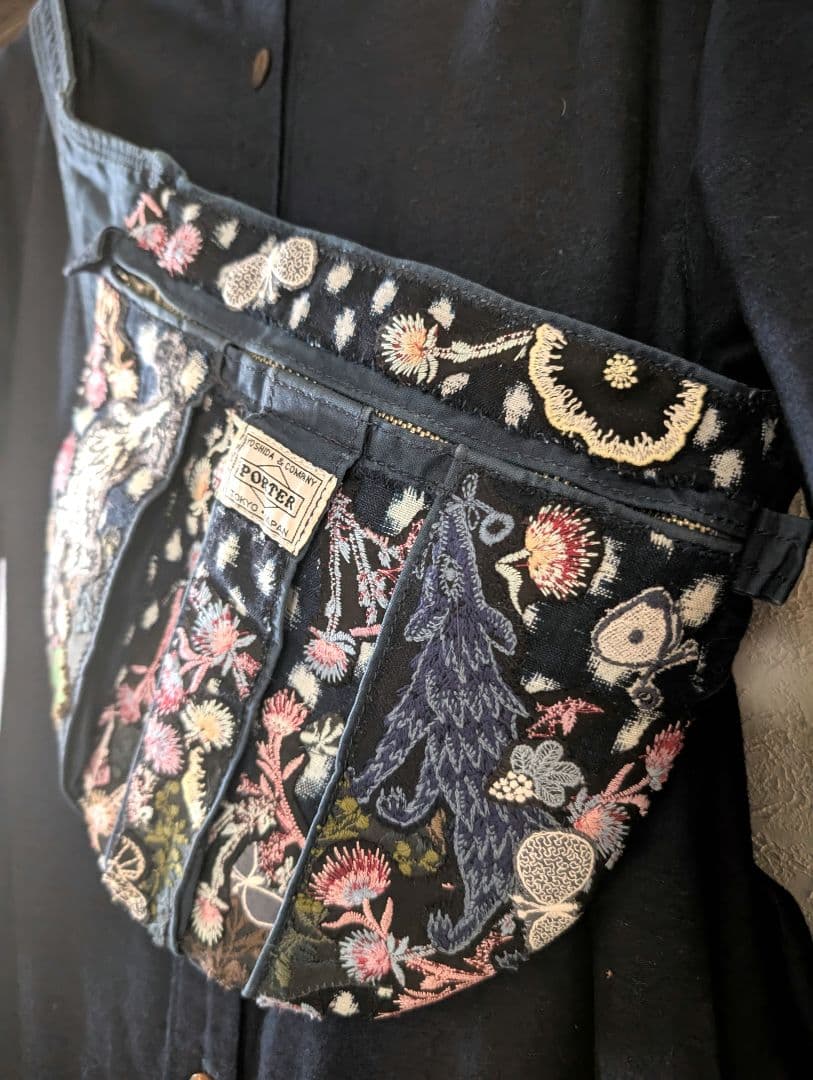 祝新春❗️《吉田カバンとWolf＆flower》古布藍染　ミナ　PJC　バッグ