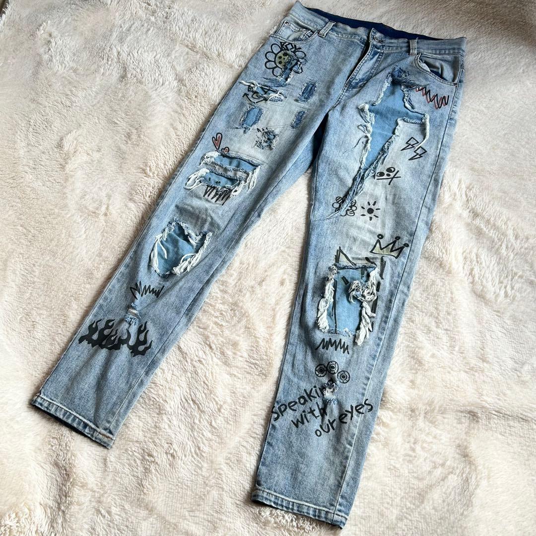 LiSA ROY reflect overjoy 】デニムパンツ Mサイズ - パンツオンライン