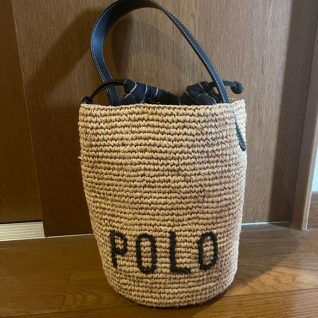 ポロラルフローレン カゴバッグ ラフィア - メルカリ