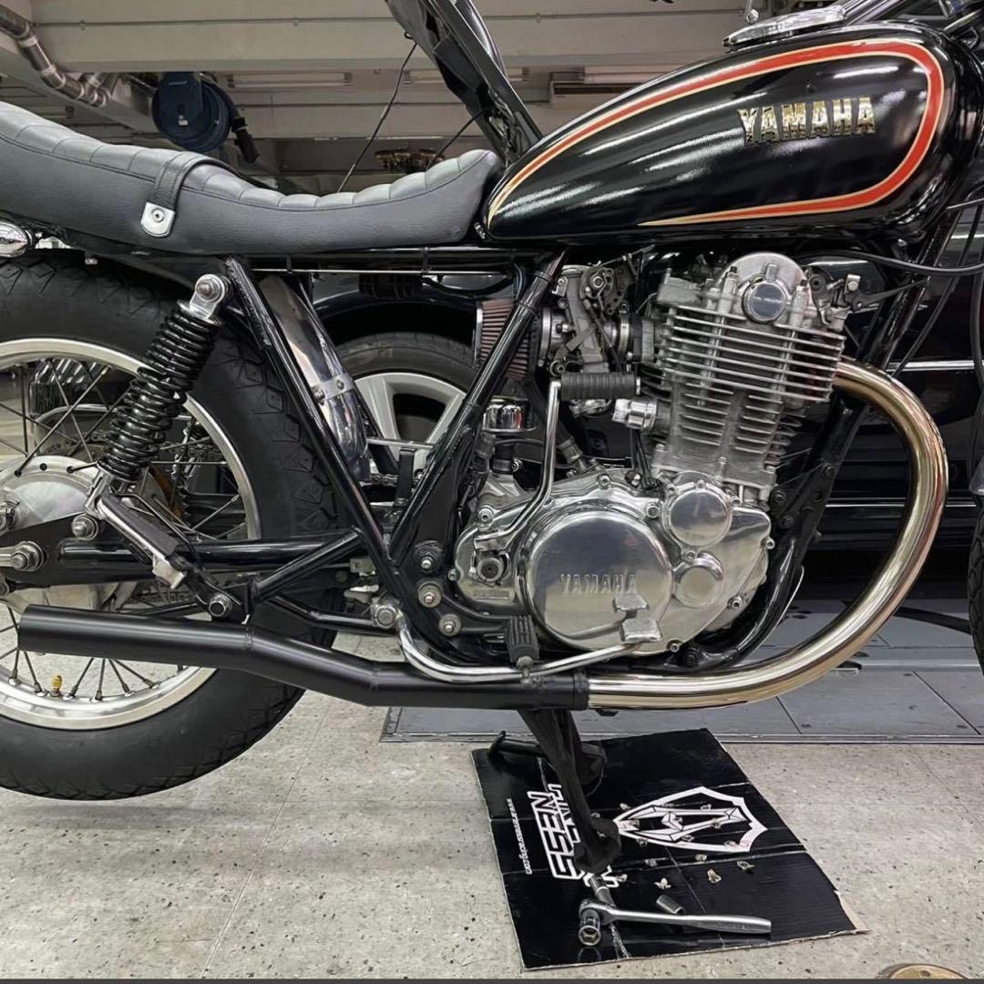SR400 ワンオフヨシムラ風ショート菅 スリップオン ポン付け - メルカリ