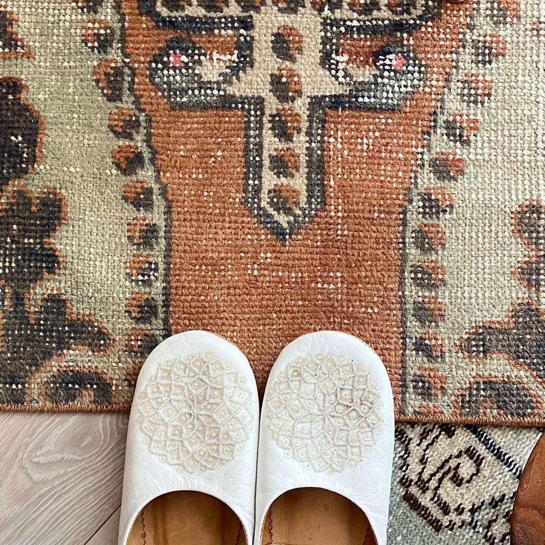 アヴァノス 42×82くすみオレンジ ブラウニーブラウン トルコ