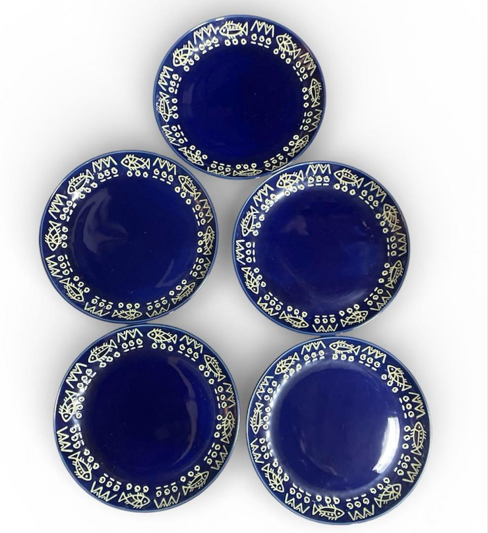 ☆ ミッチャム 藤井風 パスタ皿5枚 3アラビアンブルー 魚柄 - メルカリ