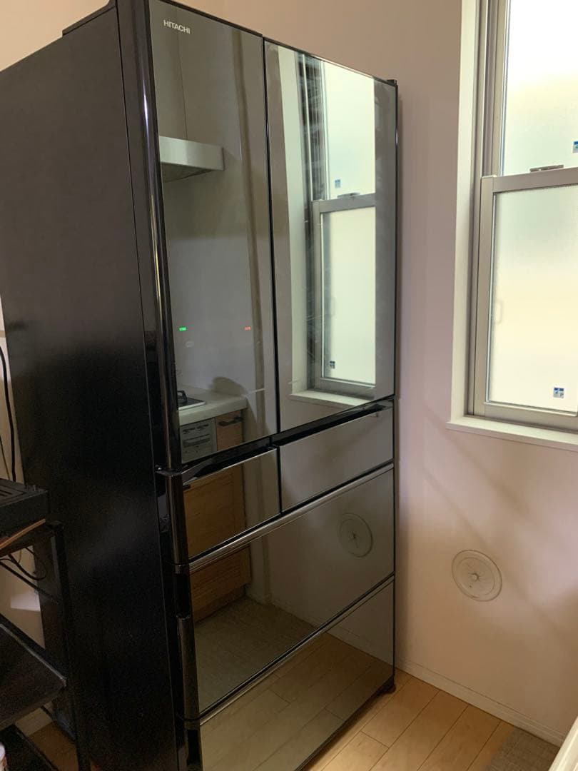 日立 6ドア冷凍冷蔵庫 665L クリスタルミラー R-X6700F（X）美品