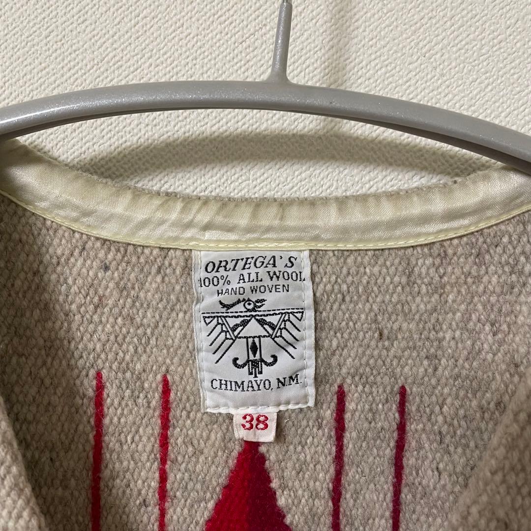 赤タグ』オルテガ チマヨ ORTEGA'S ウール ベスト 38 廃盤ベスト