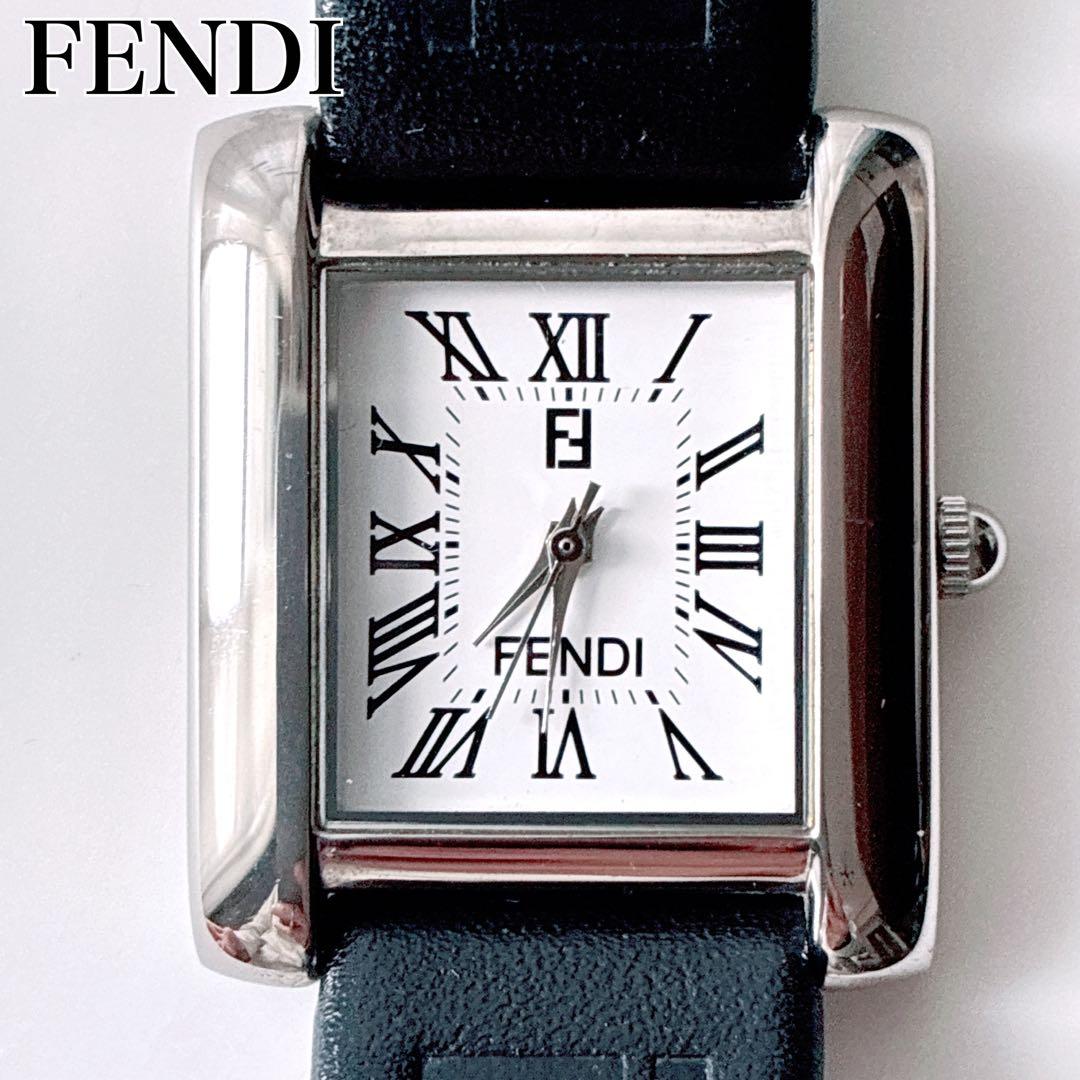 フェンディ FENDI 腕時計 美品 稼働品 動作品 ズッカ レザーベルト