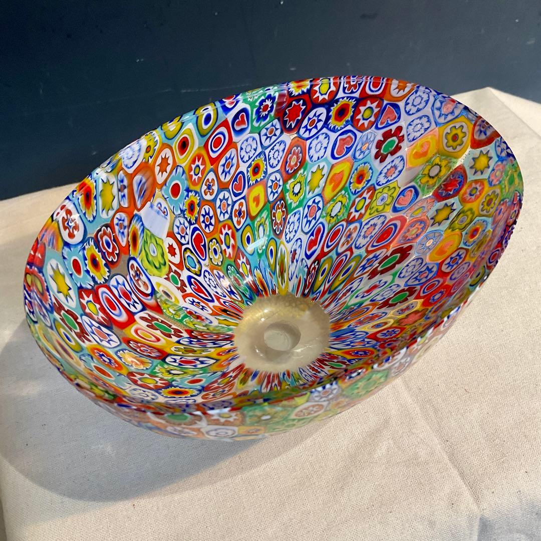 4053105 ベネチアンガラス ミルフィオリ ムラーノ ボウル 美品 - メルカリ