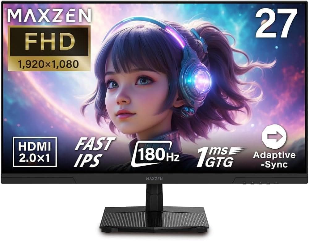 【2024年製・動作品】 MAXZEN ゲーミングモニター 27インチ MAXZEN MGM27IC02 [27型 ゲーミングモニター] | 激安の新品・型落ち