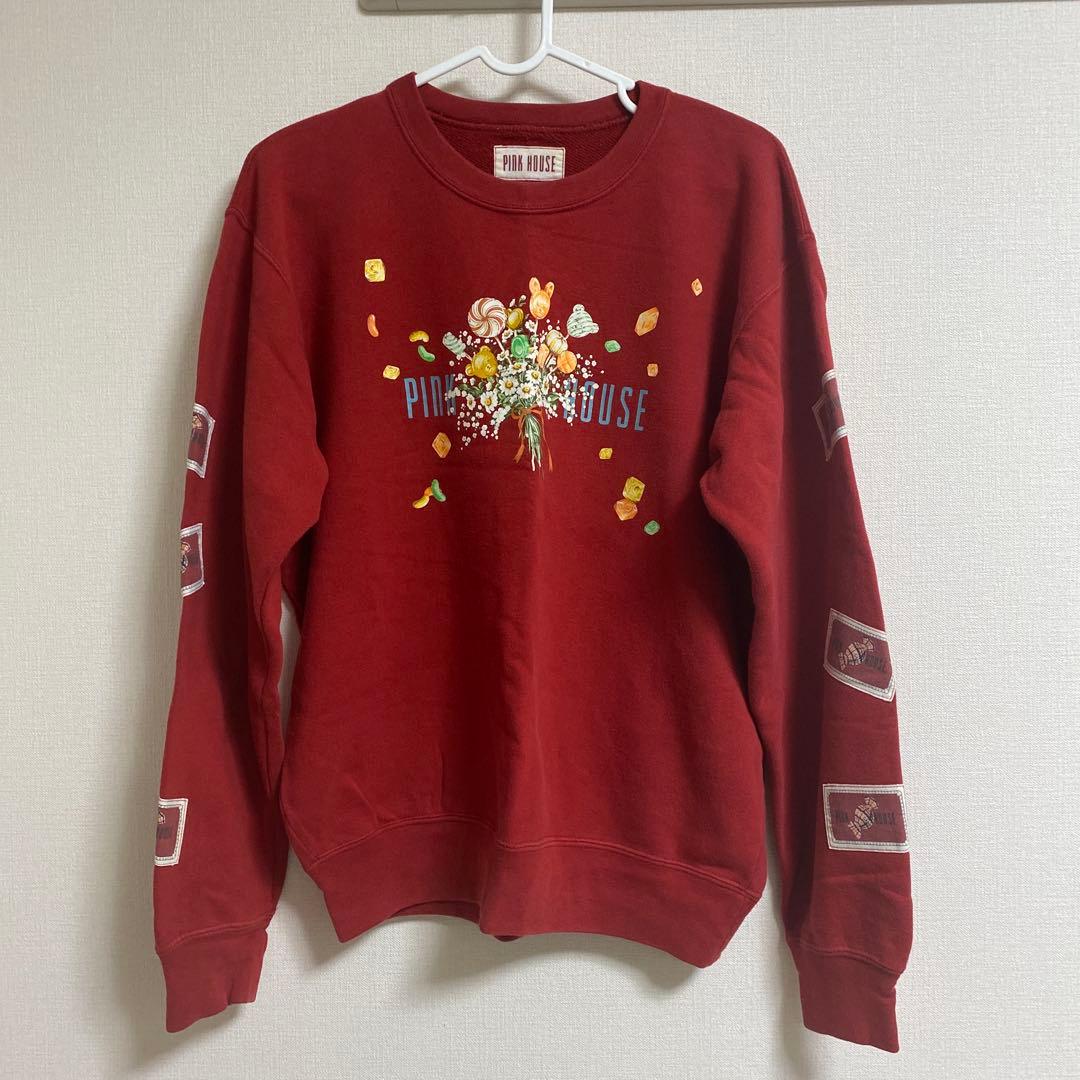 【希少品】PINK HOUSE 赤 トレーナー PINK HOUSE｜ローン衿付きロゴトレーナー | Rakuten Fashion(楽天