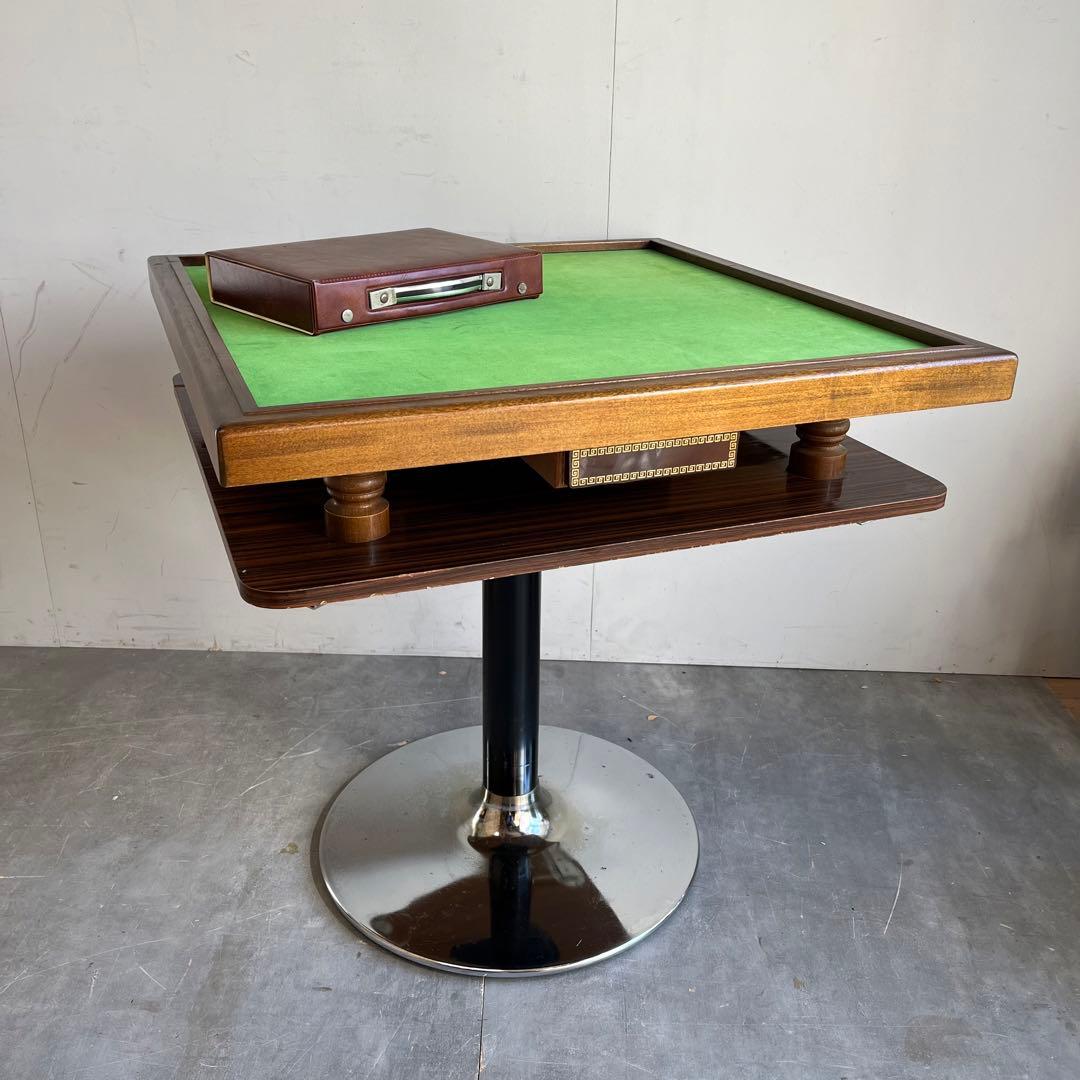 ヴィンテージ 光工芸社 木製 手打ち 麻雀卓 手積み 麻雀牌 セット 定価