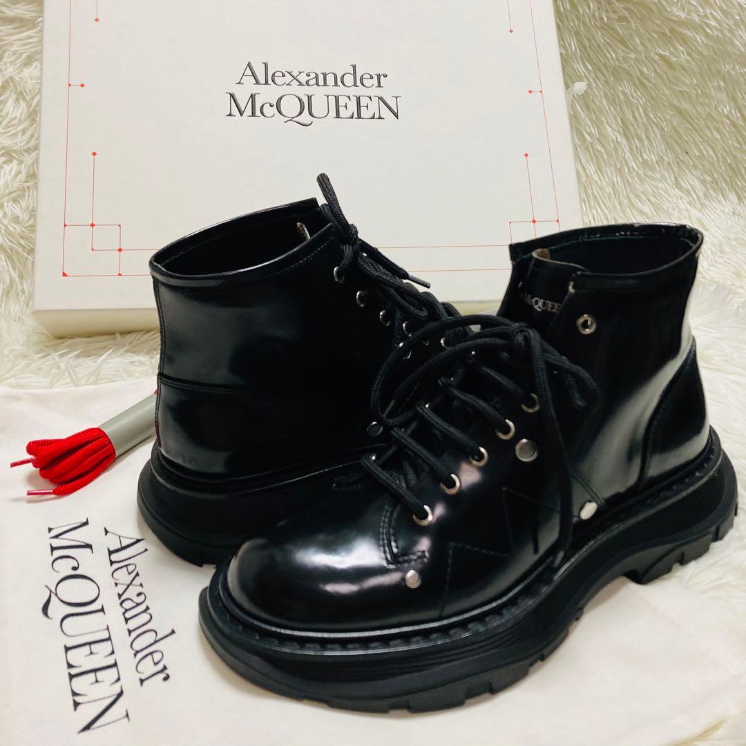 アレキサンダーマックイーン 7ホール レザーブーツ 37 厚底