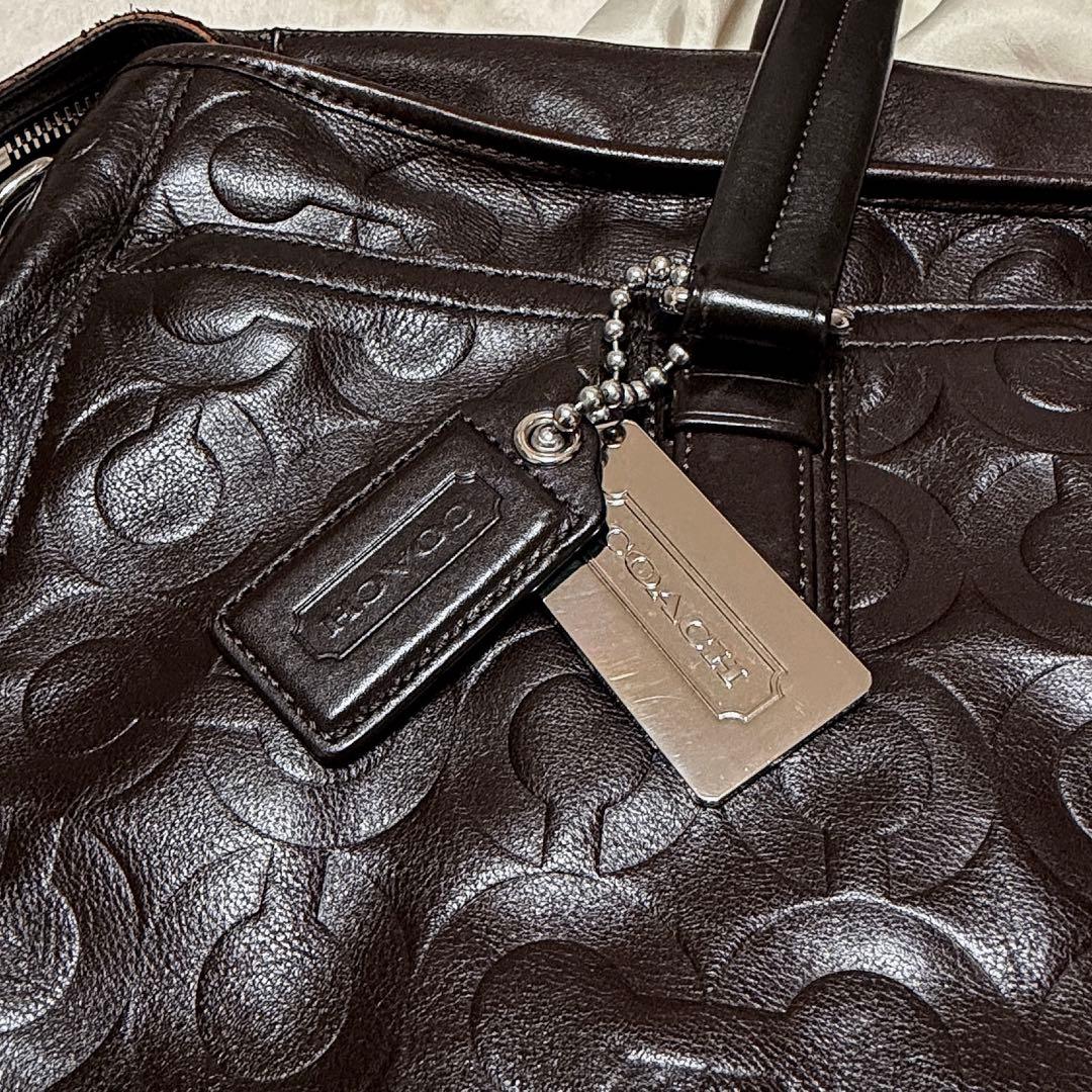 美品 COACH コーチ70253 オプアートビジネスバッグ 2way A4 茶 - メルカリ