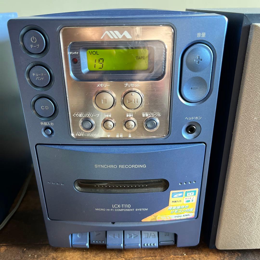 AIWA CDカセットラジオコンポ LCX-T110 - メルカリ