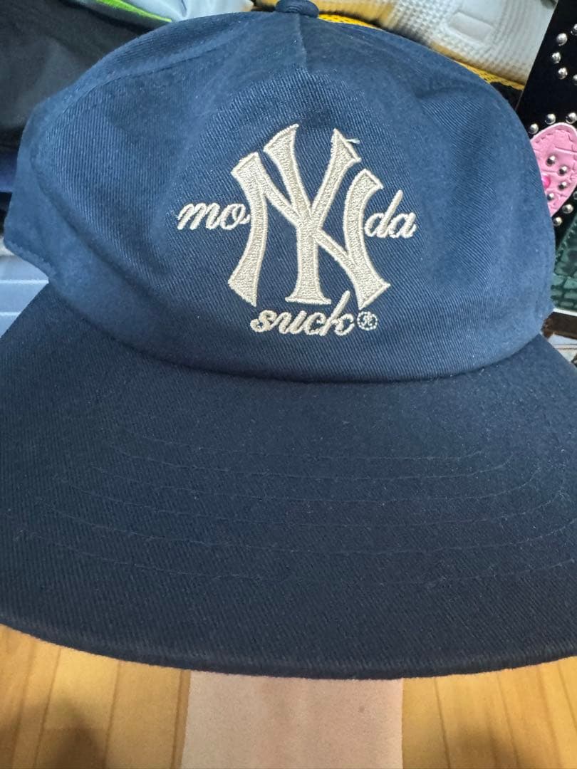 MONDAYSUCK NYC Cap マンデーサック ネイビー - メルカリ