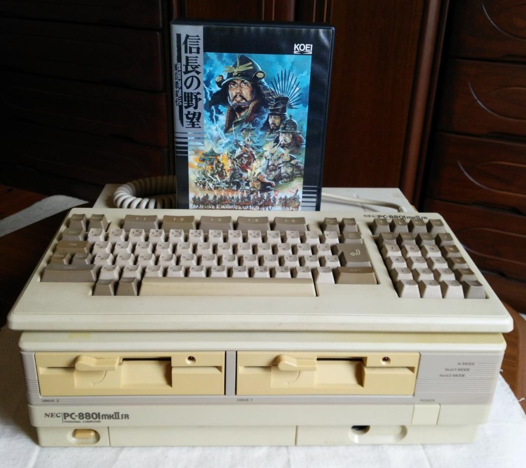 動作確認済 PC-8801MKⅡSR ＆キーボード＆ソフト【ジャンク・部品取り】 歴代のPC-8801シリーズを振り返る その2「PC-8801mkIISR/TR/FR/MR編