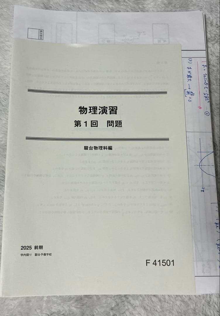駿台 高卒クラス 物理演習 前期後期計18回分】 解答解説付き - メルカリ