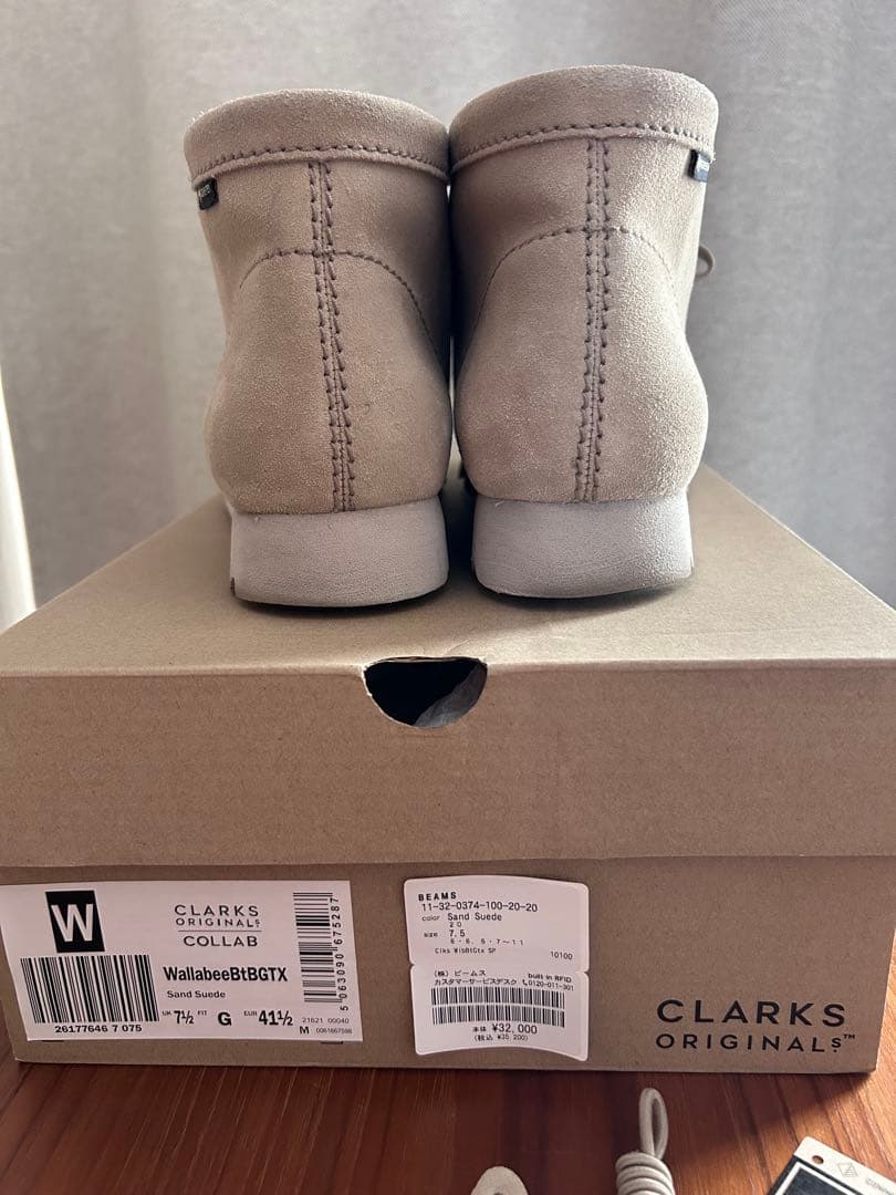 靴 CLARKS Wallabee BT GTX Sand Suede 26.5cm