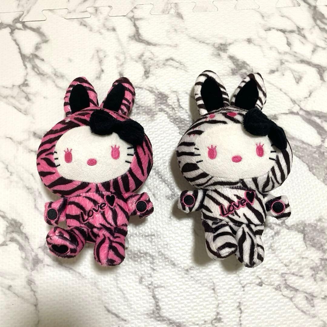サンリオ ハローキティ ぬいぐるみ ゼブラ ピンク ホワイト 新品未使用