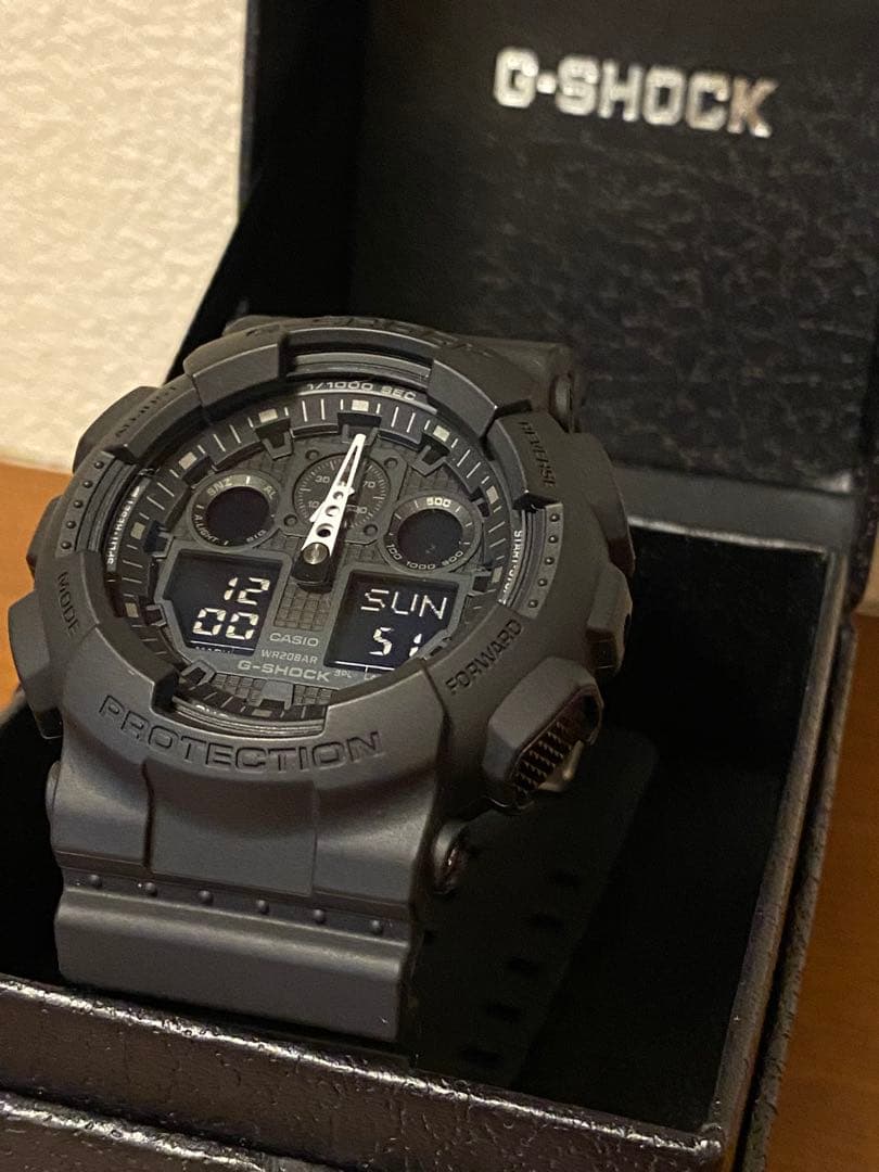 【 ベッカム着用G-SHOCKの電池新品 】 GA100 BLACK MODEL