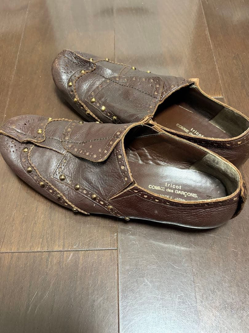 COMME des GARCONS】コムデギャルソン／スタッズ付レザーシューズ