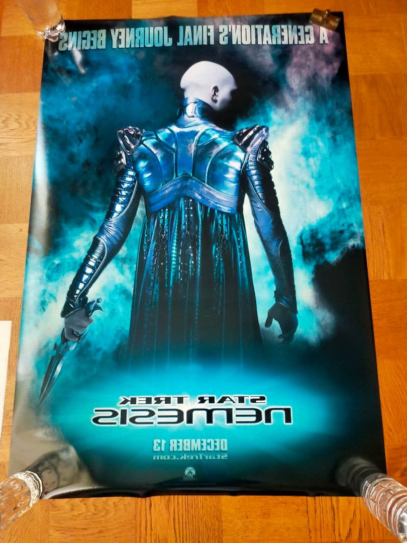 値下☆断捨離☆激レア☆スタートレック☆ネメシス☆特殊反転両面印刷☆ポスター