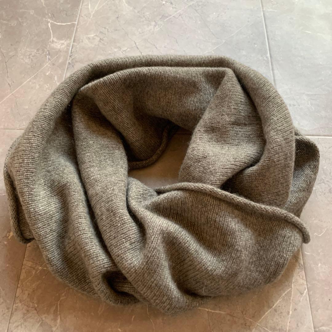 evam eva vie カシミヤ2wayストール スヌード モカ 美品 - メルカリ