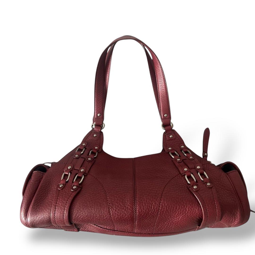 y2k archive cole haan studs leather bag