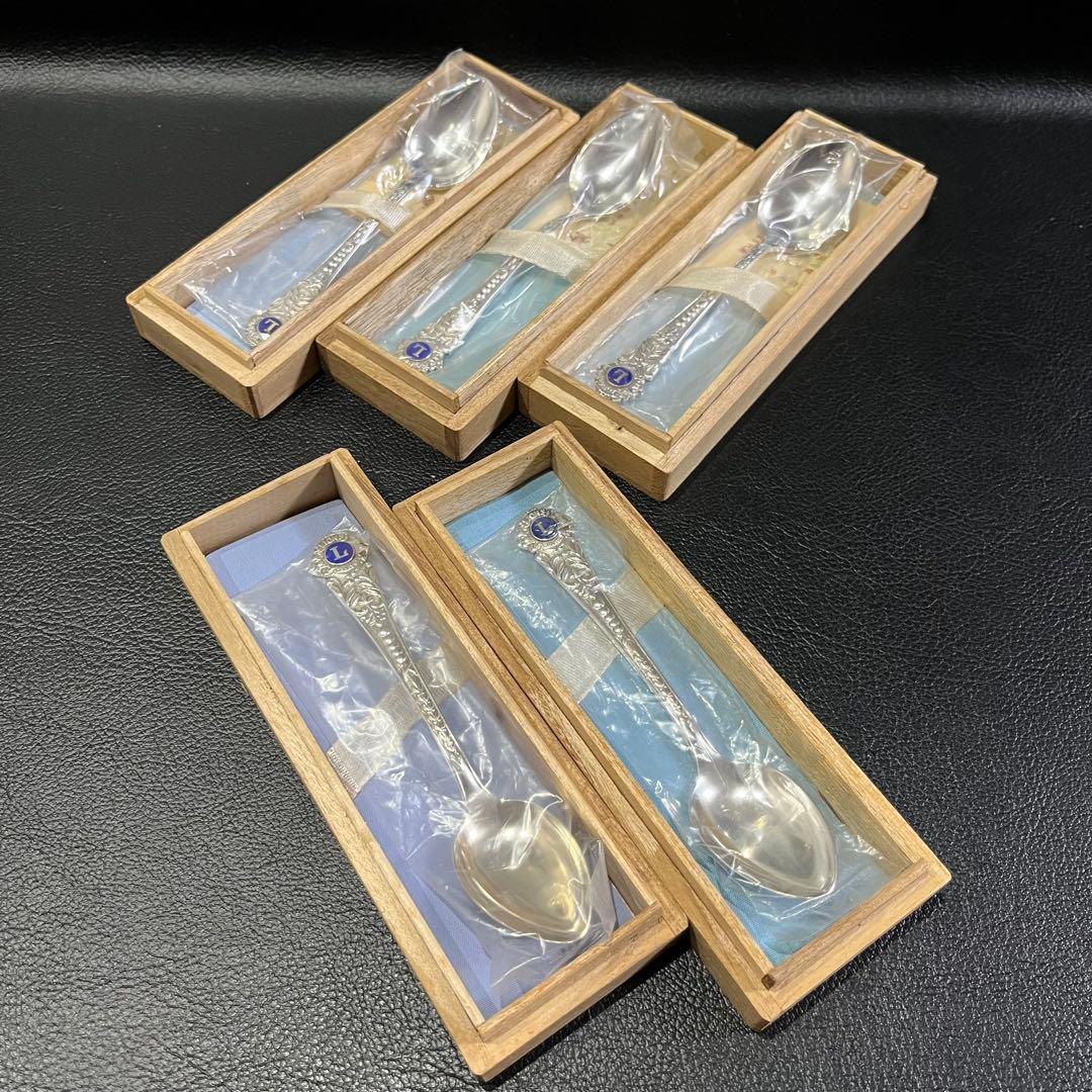 美品】ライオンズクラブ 大阪尚美堂 「silver950 銀スプーン」 5点