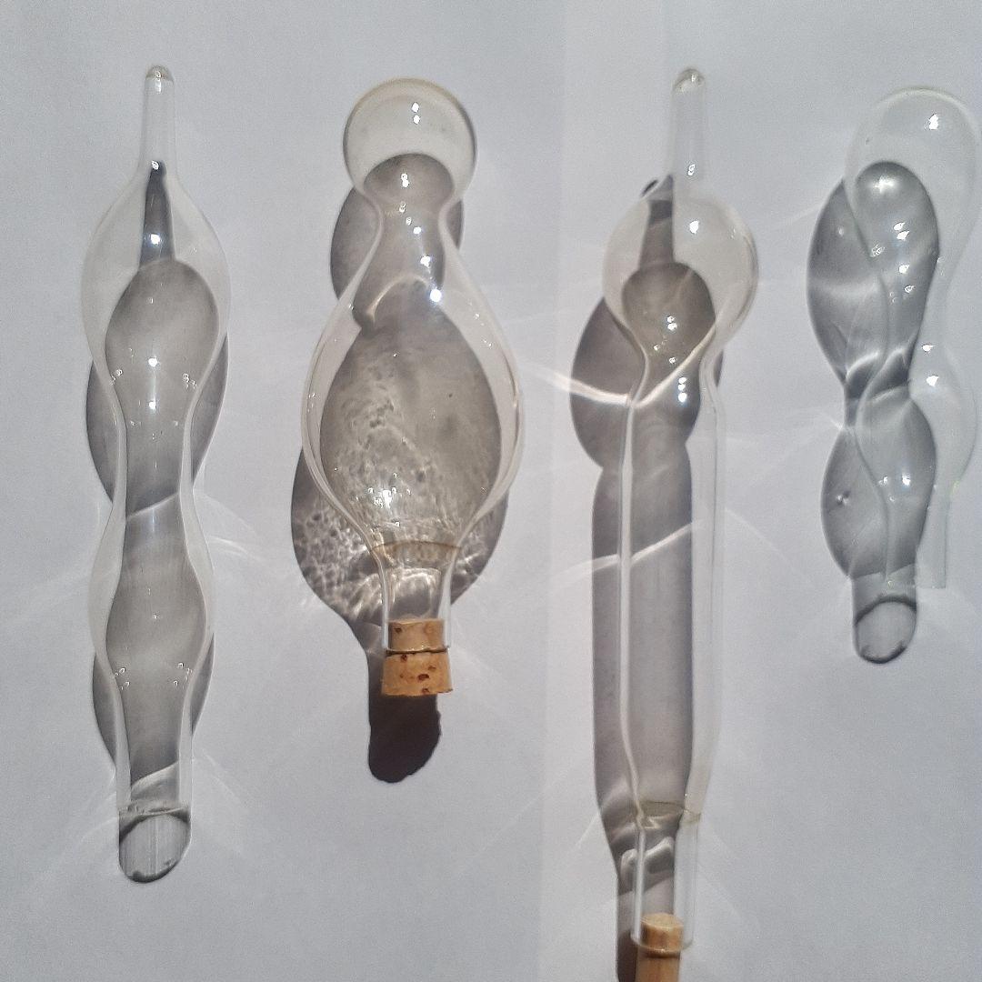 風船型ガラスE 昭和レトロ アンティーク硝子 古い和ガラス とろとろ