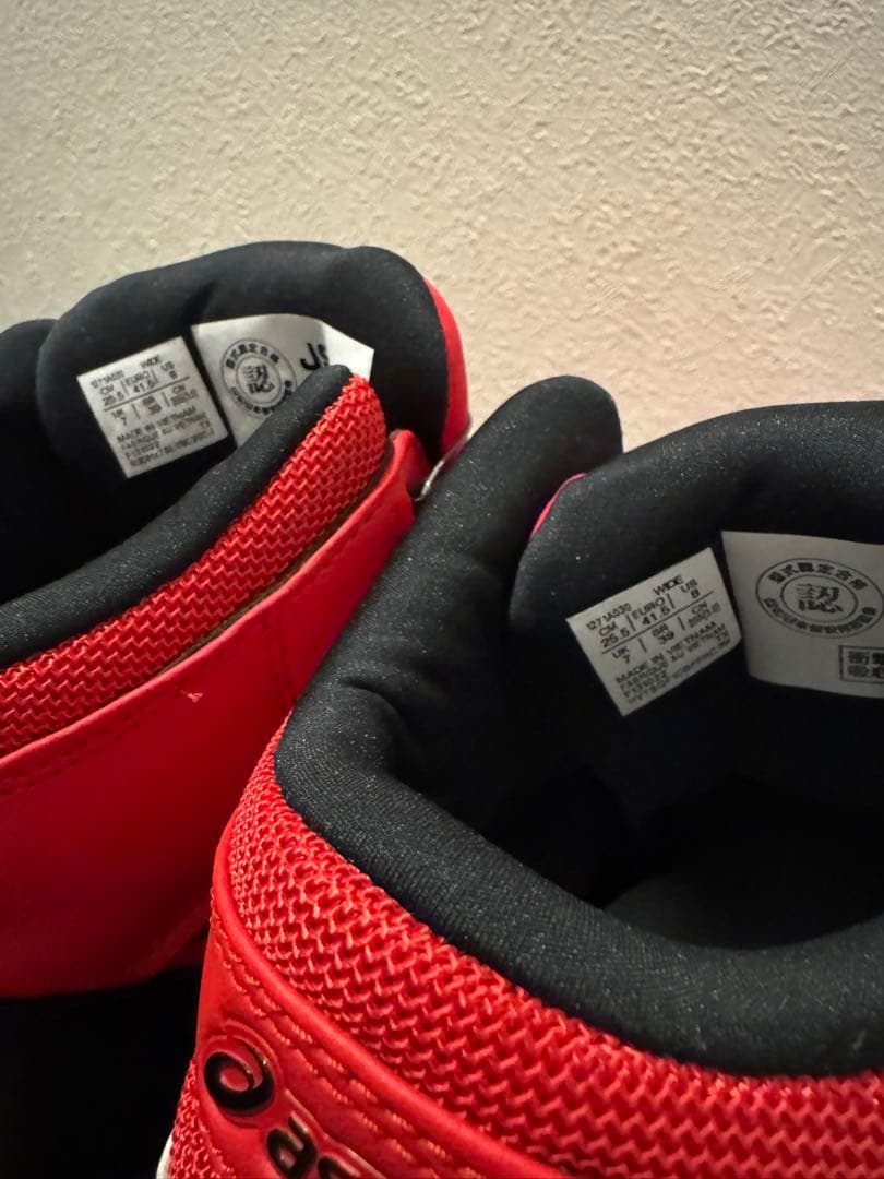 アシックス　ウィンジョブ　CP304 BOA 25.5cm レッド/ブラック