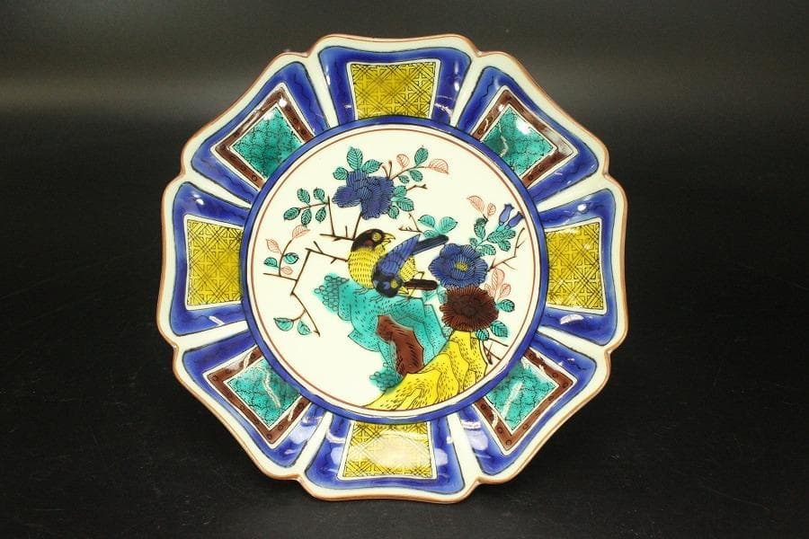 九谷焼 皿揃 色絵花鳥 八角皿 五枚 共箱(メ1538) - メルカリ