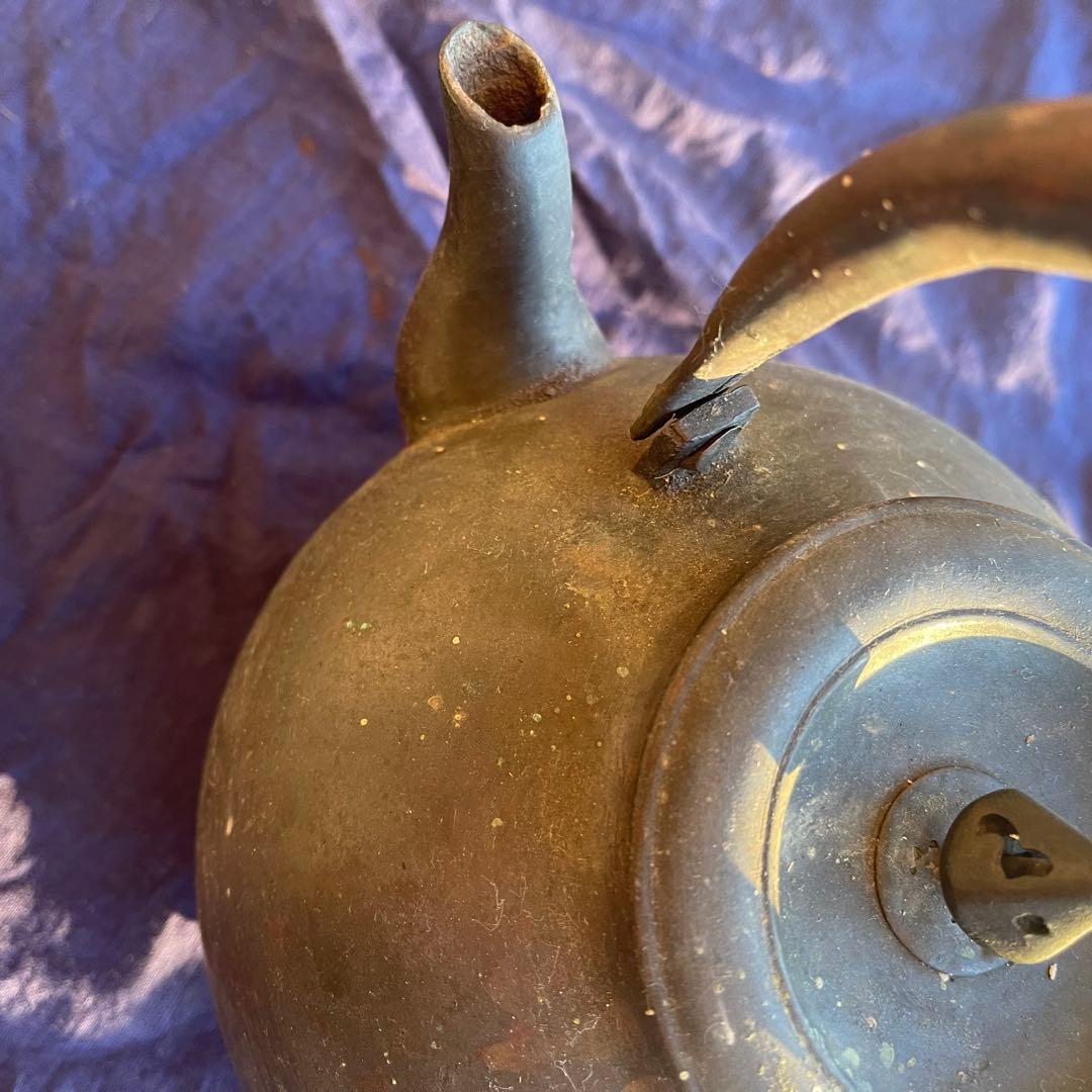 時代物 蔵出し 鉄瓶 鉄製 アンティーク 静かな佇まい 観賞用 - その他最新