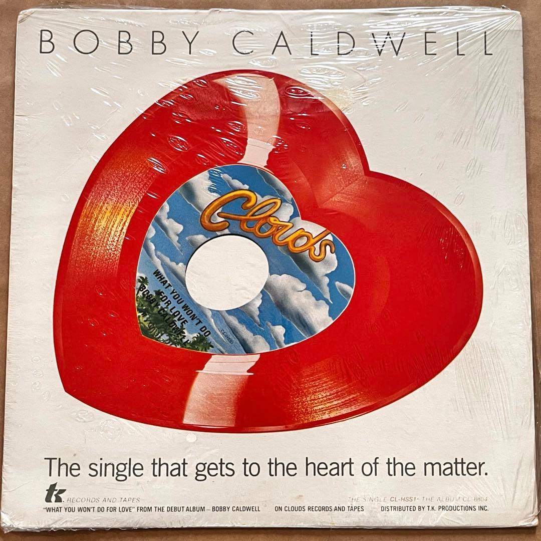 EP ボビーコールドウェル ハート型 カラー盤 CL-HSS1 ボビー・コールドウェル代表作をクリア・ヴァイナル仕様にてアナログ