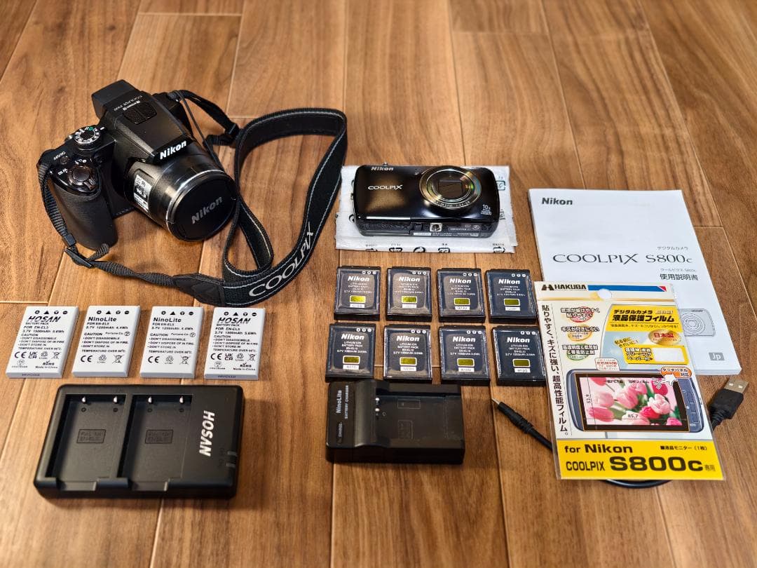 Nikon S800c（美品）＋ P100（26倍ズーム）／動作良好・充電器付き Amazon | Nikon デジタルカメラ COOLPIX S800c Android搭載 光学10倍