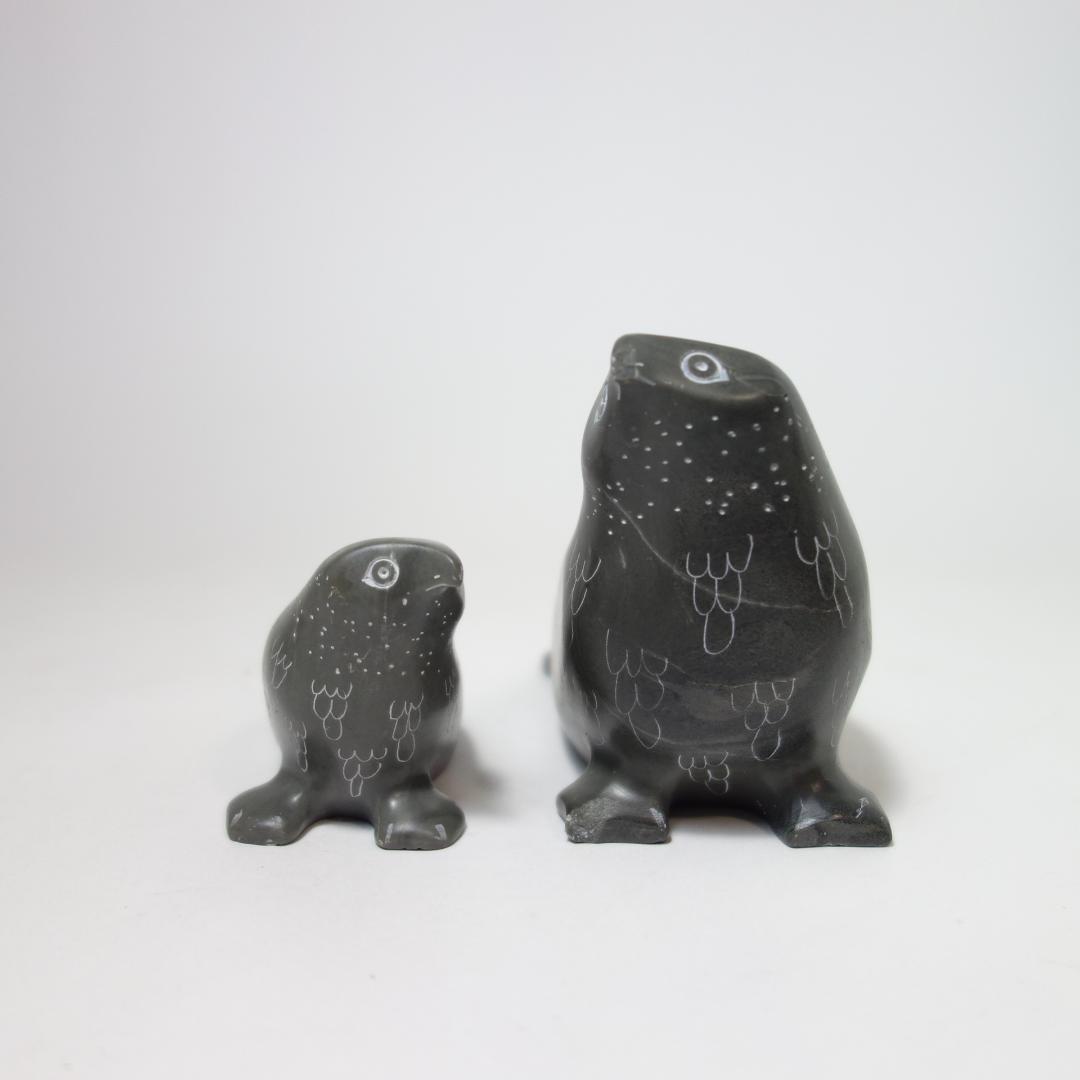 ③ヴィンテージ イヌイット エスキモー ソープストーン フォークアート