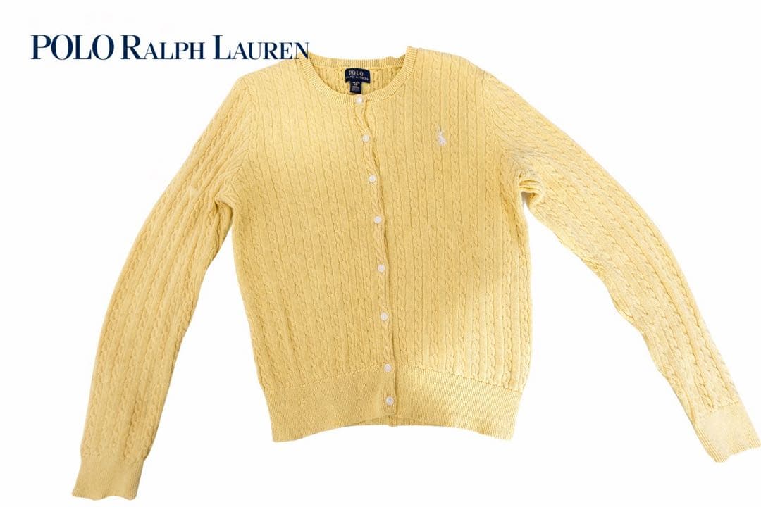 【美品】POLO RALPH LAUREN ケーブルニットカーディガン160CM POLO RALPH LAUREN（ポロ・ラルフローレン） ポロ ラルフローレン