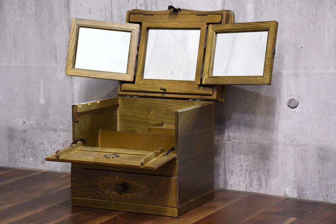 EBK42 パリの雑貨屋 メイクボックス 三面鏡台 F-228 コンパクト