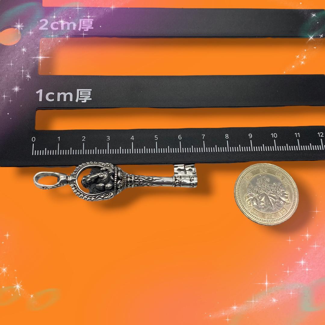 《美品》 ソカロ ガネーシャ キー (L) ペンダントトップ SV950