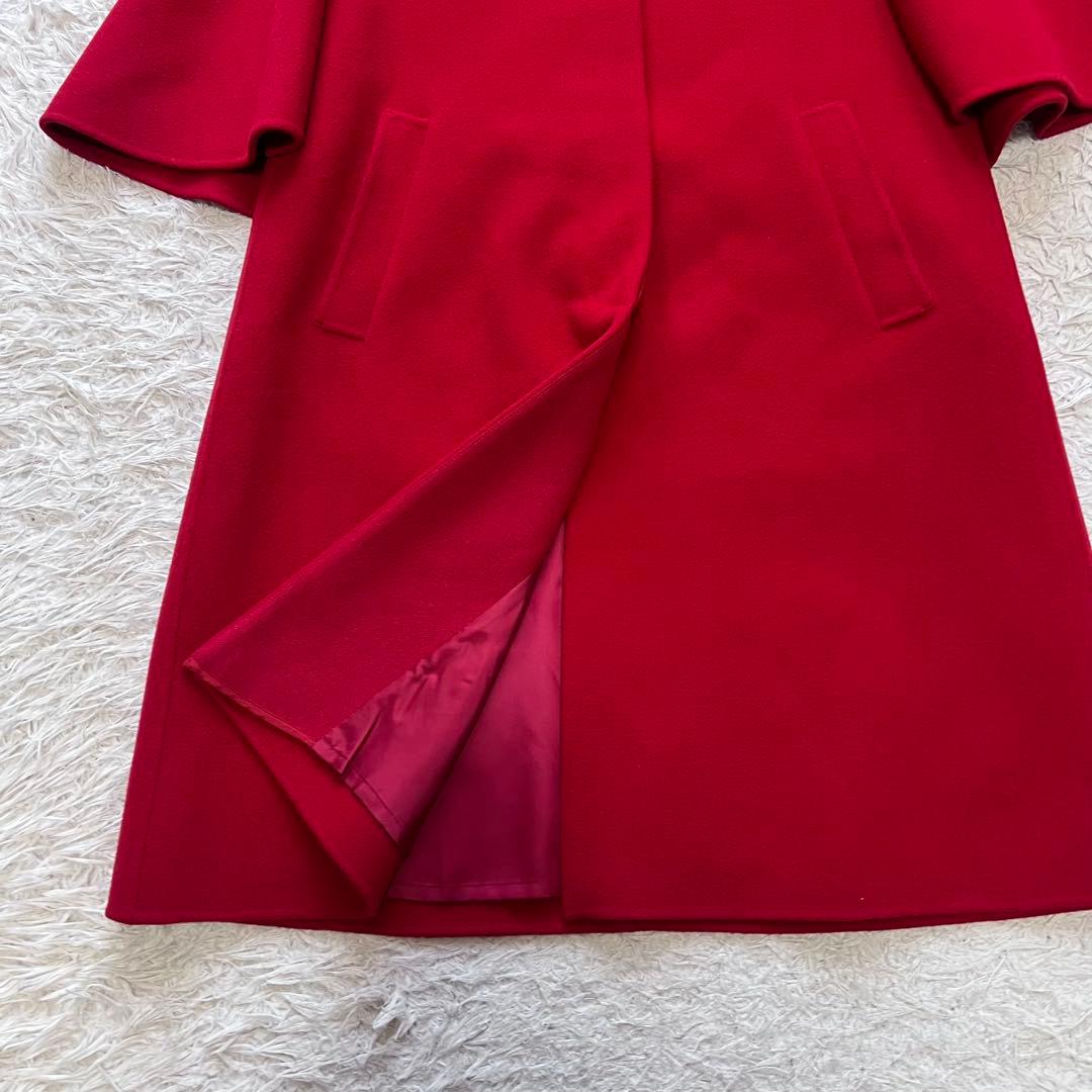 新品タグ付き ボーダーズアットバルコニー ケープコート 赤 36サイズ