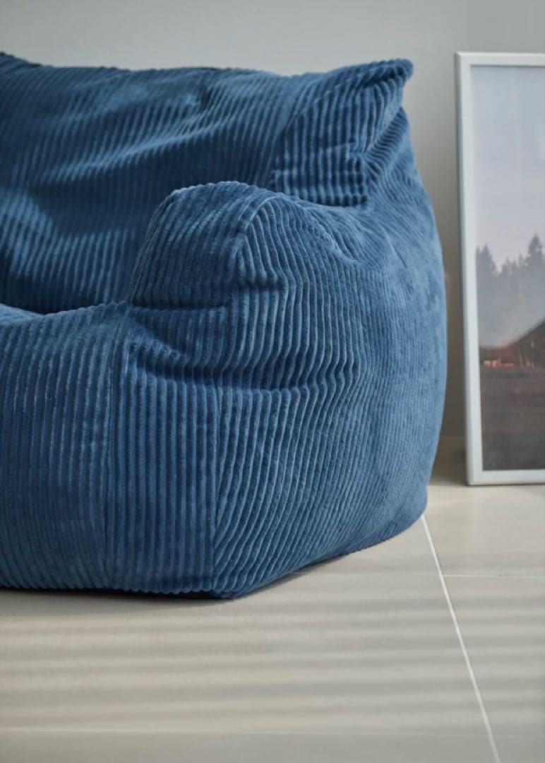 LOOSY 1人掛けビーズソファ Navy - メルカリ