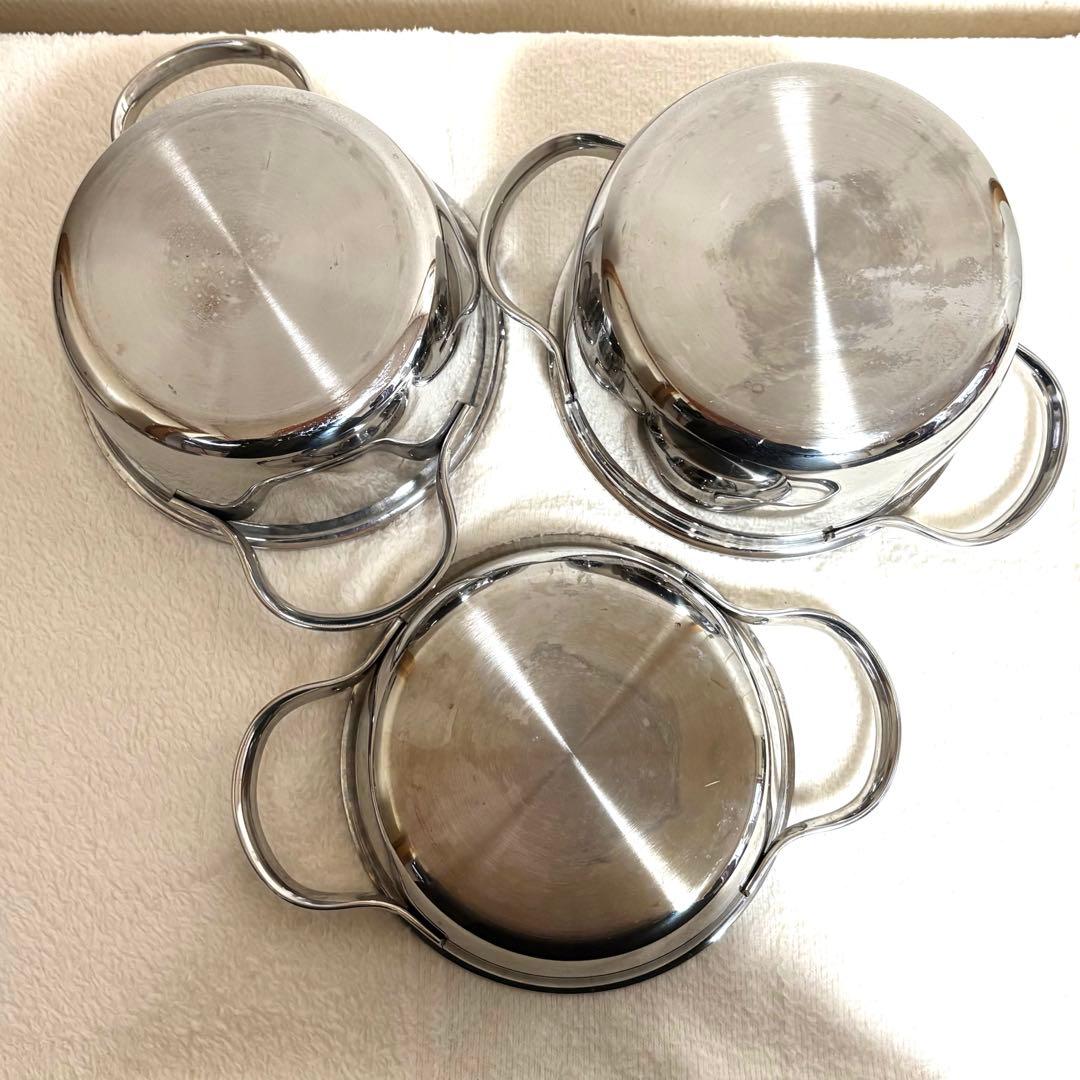 ビタクラフト ミニパン 5点セット 両手鍋3個 蓋2個 重ね収納 - メルカリ