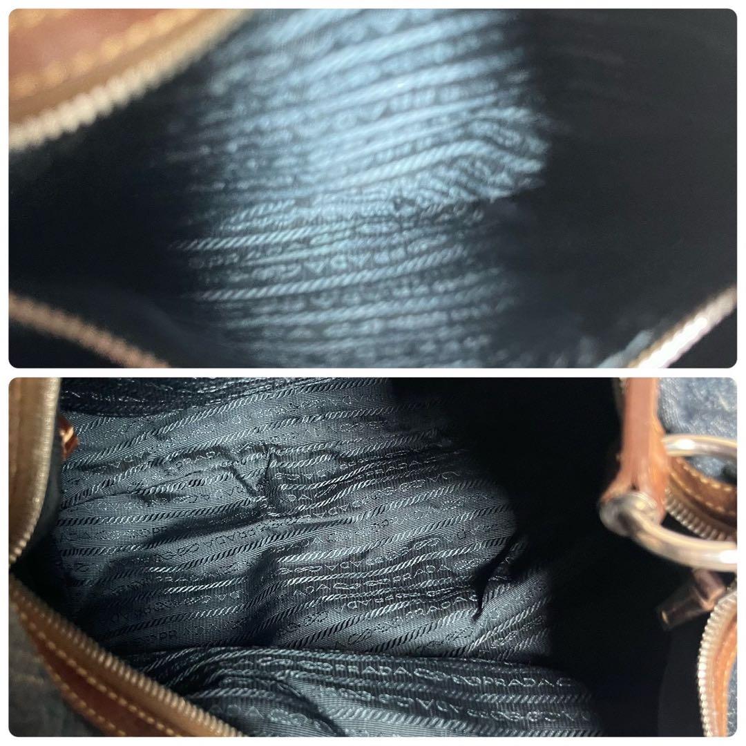 超希少✨】プラダ ホーボー ワンショルダーバッグデニム 肩掛け