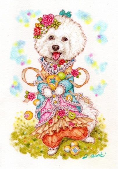 フォロワー様は価格から10％OFF【ペット画オーダー制作（A5用紙 1匹