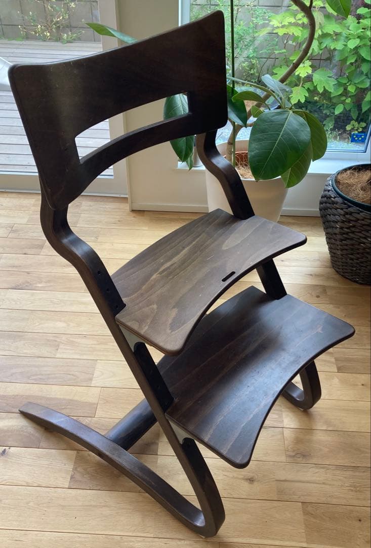 リエンダー　ハイチェア ウォールナット Leander 【セット】 リエンダー ハイチェア ＋ セーフティーバー