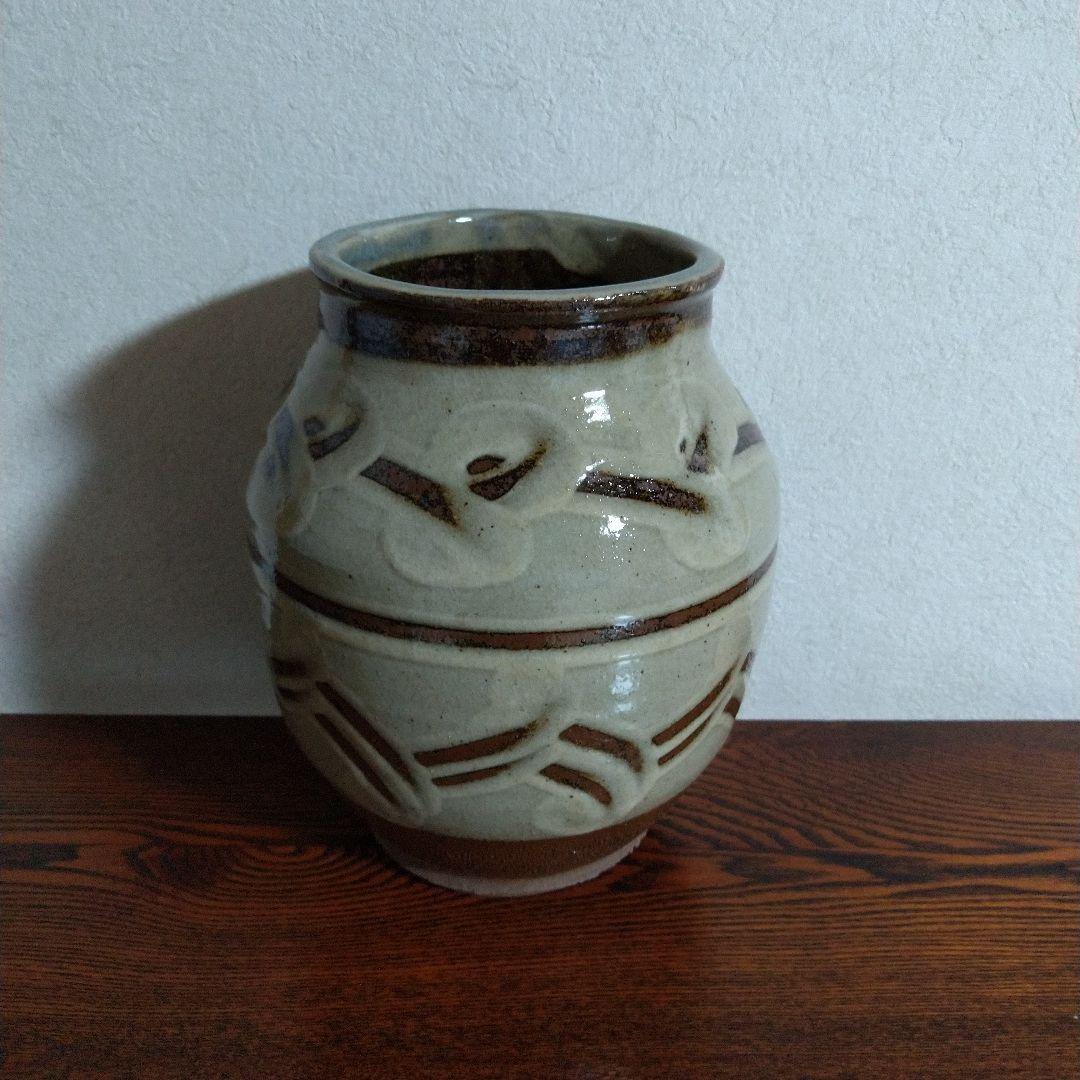河井寛次郎 指描壷 共箱 デパート個展作品 黄布付き - メルカリ