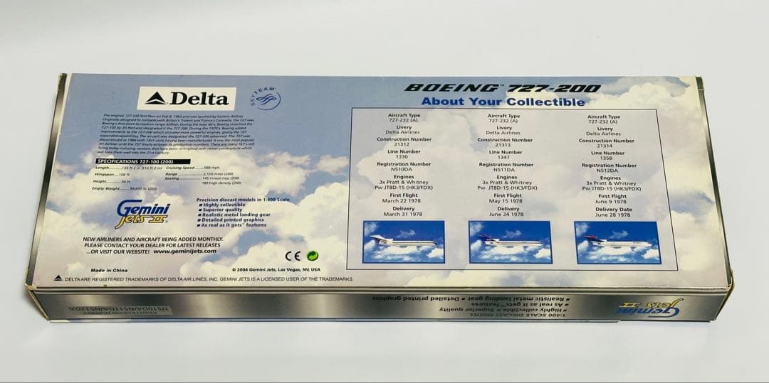 Gemini 1/400 B727-200 デルタ航空 3機セット限定版 - メルカリ