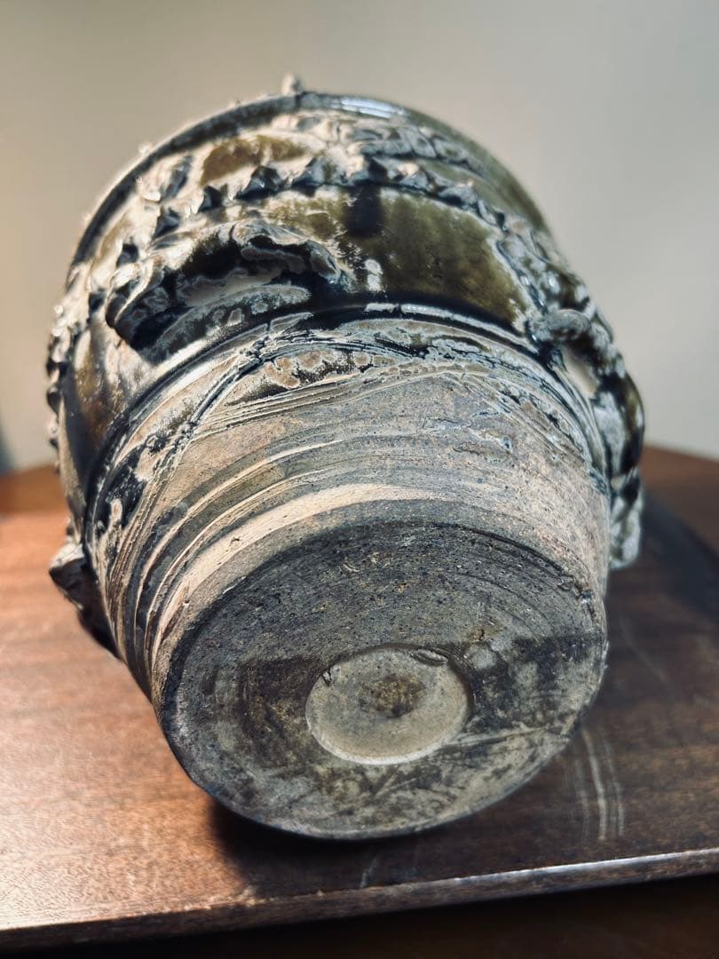 中国骨董 青磁神亭壺(せいじしんていこ) 漢緑釉 三国時代